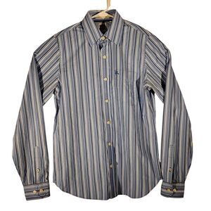 Ruehl No.925 vintage shirt mens M Medium blue striped long sleeve button